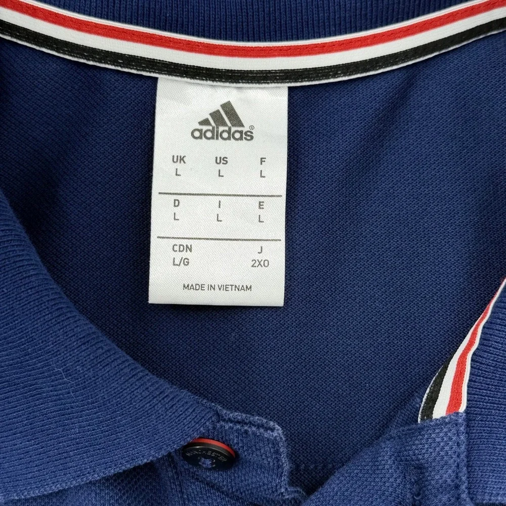 Adidas Manchester United FB Soccer Polo Shirt Mens Large Blue 2015